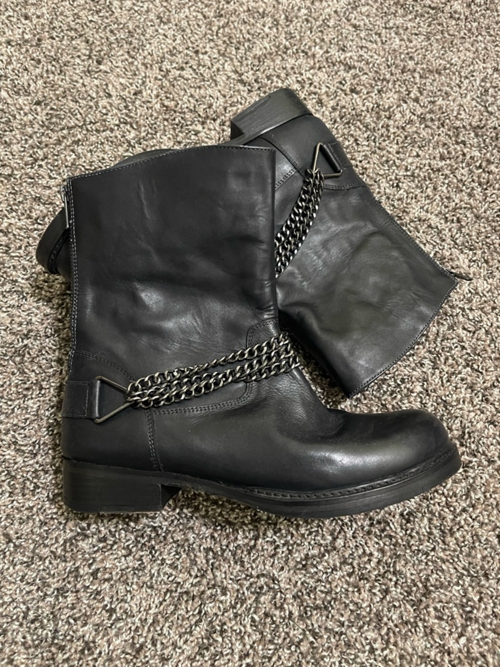 Vintage Foundry Co. Zoey Black Leather Chain Boot